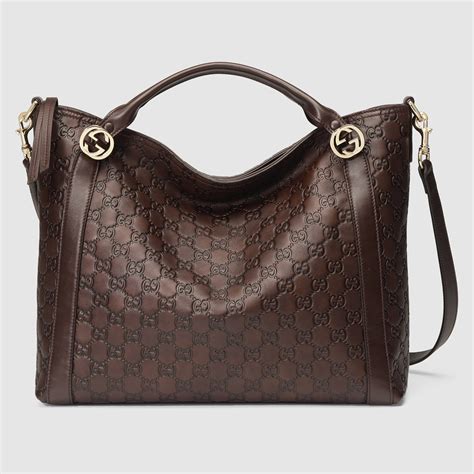 gucci handbag brown leather|Gucci brown suede bag.